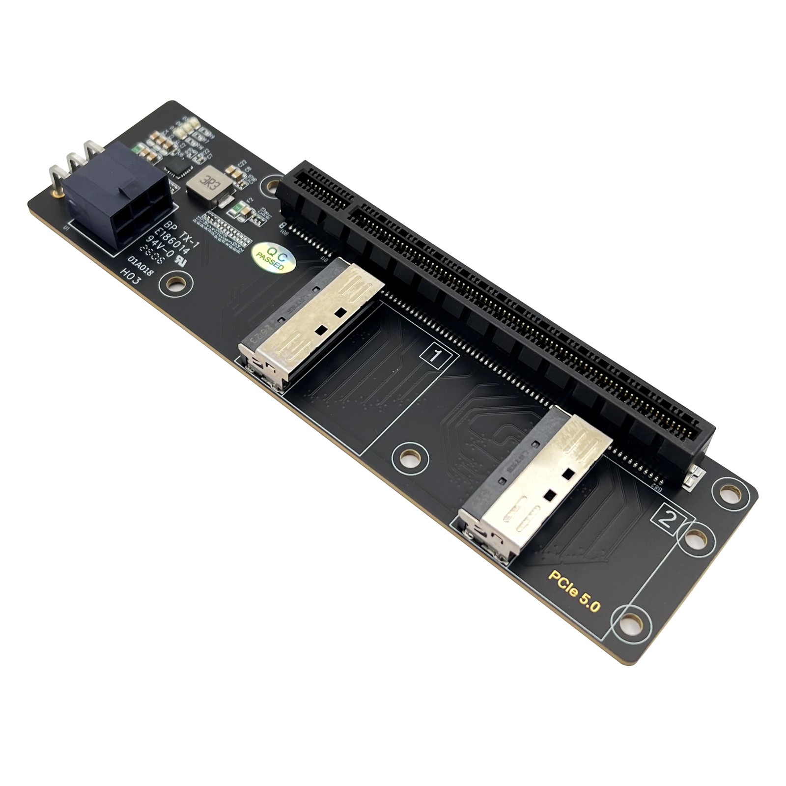 10Gtek 2x MCIO(74pin) 8i to PCIe X16 Female adapter, Gen5 PCIe5.0