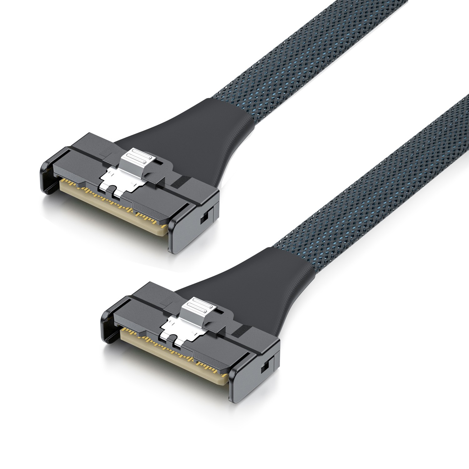 Used PCI-E 5.0 MCIO 4X 38Pin SFF-TA-1016 To U.2 SFF-8639 Cable With Sata Power 0 5m 204672885842