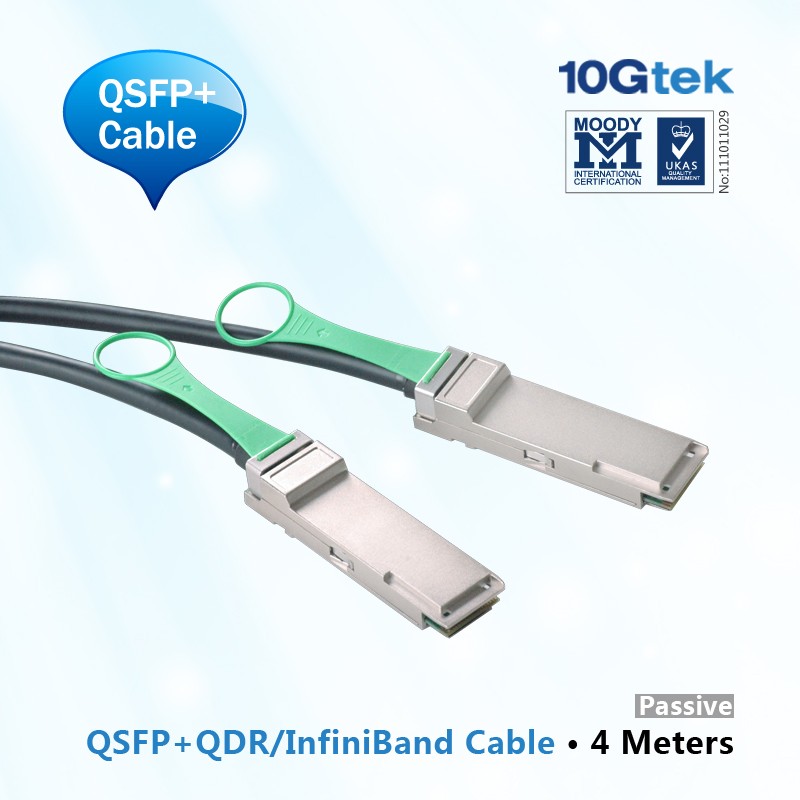 40GbE QSFP+ Copper Cable, 4-Meter, AWG 28, Passive, QDR