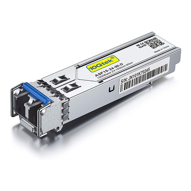 1.25G SFP 1000Base-ZX, 1550nm single-mode, up to 80 km Compatible