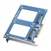 10Gtek PCIe 3.0 x8 to Quad Port SFF-8643 Adapter Card, Built-in