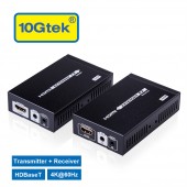 HDMI Extender 4K@60Hz HDBaseT Ethernet Network Extender 328-Ft (100M) over RJ45 CAT6 Cable