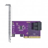 PCIe to SFF-8643 Adapter for U.2 SSD, X8, (2) SFF-8643