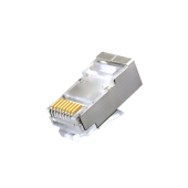 RJ45 CAT6 Shielded Crimp Connector, Gold Plated 8P8C 3μ Ethernet Network Cable Plug, 100Packs