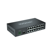 17-Port Fast Ethernet Switch, with 1 SFP slots (1000M), Unmanaged, without Transceiver