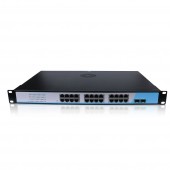 300W 24-Port Gigabit Ethernet PoE Switch  10/100/1000M, with 300W 24-PoE Ports, Support IEEE 802.3af/at