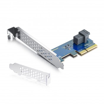 (未使用･未開封品)　StarTech.com x4 PCI Express - SFF-8643アダプタ NVM Express対応2.5インチSSD用アダプタ 4レーンPCIe 3.0スロット PEX4SFF8643 0pbj0lf x4 PCI Express to SFF-8643 Adapter for PCIe NVMe U.2 SSD - TAA