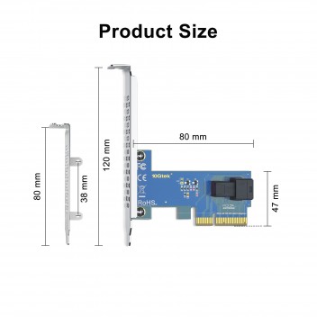 (未使用･未開封品)　StarTech.com x4 PCI Express - SFF-8643アダプタ NVM Express対応2.5インチSSD用アダプタ 4レーンPCIe 3.0スロット PEX4SFF8643 0pbj0lf x4 PCI Express to SFF-8643 Adapter for PCIe NVMe U.2 SSD - TAA