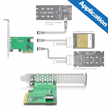 H4GA NGFF .2 adaptateur M2 SATA3 riser. 2 à adaptateur NVMe SSD à carte  SFF-8654