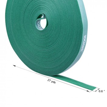 Self-Attaching Reusable Hook & Loop Fastening Tape, Double Side Cable Tie, L 27(25cm) yds, W 0.6''(1.45cm) #2