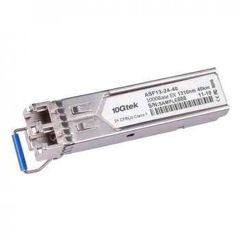 For Cisco, GLC-EX-SMD, 1000BASE-EX SFP transceiver module for SMF, 1310-nm wavelength, extended operating temperature range.