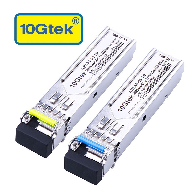 A Pair of 155M SFP BiDi Transceiver, 1310nm & 1550nm, 20km