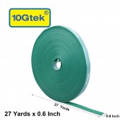 Self-Attaching Reusable Hook & Loop Fastening Tape, Double Side Cable Tie, L 27(25cm) yds, W 0.6''(1.45cm)