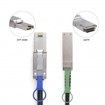 SFF-8088 to QSFP, Hybrid SAS Cable, 0.5~7 meters (SAS Cables) #4