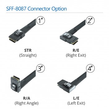 Mini SAS SFF-8087 Connector Options