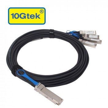 For Brocade 100G-QSFP-4SFP-P-3, Hot-pluggable , industry-standard QSFP28 to four SFP28 passive copper cable, 3m