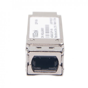 Brocade 40G-QSFP-SR4, Industry-standard MTP (MPO) 1X8 or 1X12 ribbon cable connector,100m link lengths on OM3 MMF,150m link lengths on OM4 MMF 5