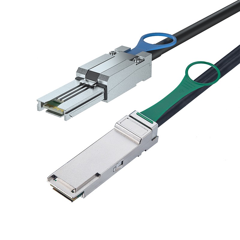 SFF-8088 to QSFP, Hybrid SAS Cable, 0.5~7 meters (SAS Cables)