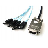 SAS (SFF-8470) to (4x) ESATA Cable 1M