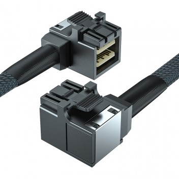 Right Angle to Right Angle Internal Mini-SAS HD 4i Cable