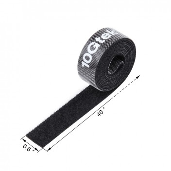 Self-Attaching Reusable Hook & Loop Fastening Tape, Double Side Cable Tie, L 40''(100cm) x W 0.6''(1.45cm)  #2