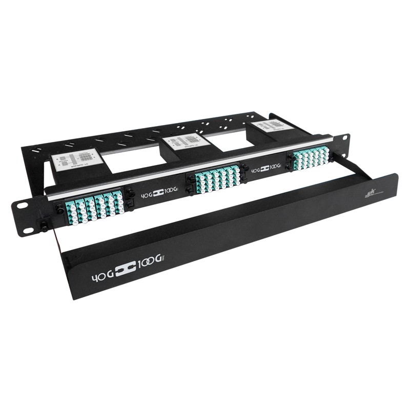  72 Core High Density MPO Fiber System, 1U, 6 ports MPO to 72 ports LC connectors, OM3, MMF