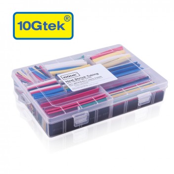 Heat Shrink Tubing- 385Pcs Kit -7 colors-9 sizes- Shrinkage Ratio 2-1 